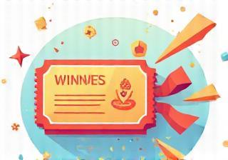 Ilustração de um bilhete premiado ou um visto de sucesso